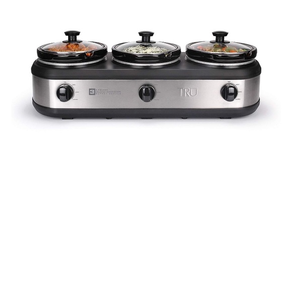 Tru buffet slow cooker 3 crock pot buffet set - Picture 2 of 3